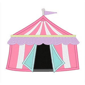 Circus Tent Applique Embroidery Design - Instant Download
