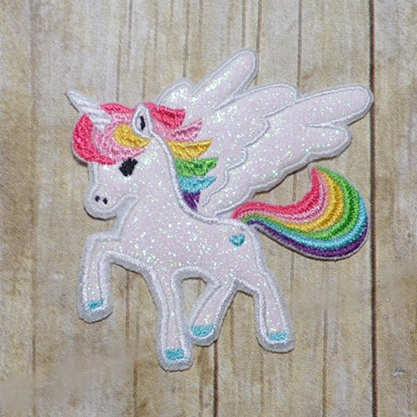 Unicorn Applique Embroidery Design - Instant Download