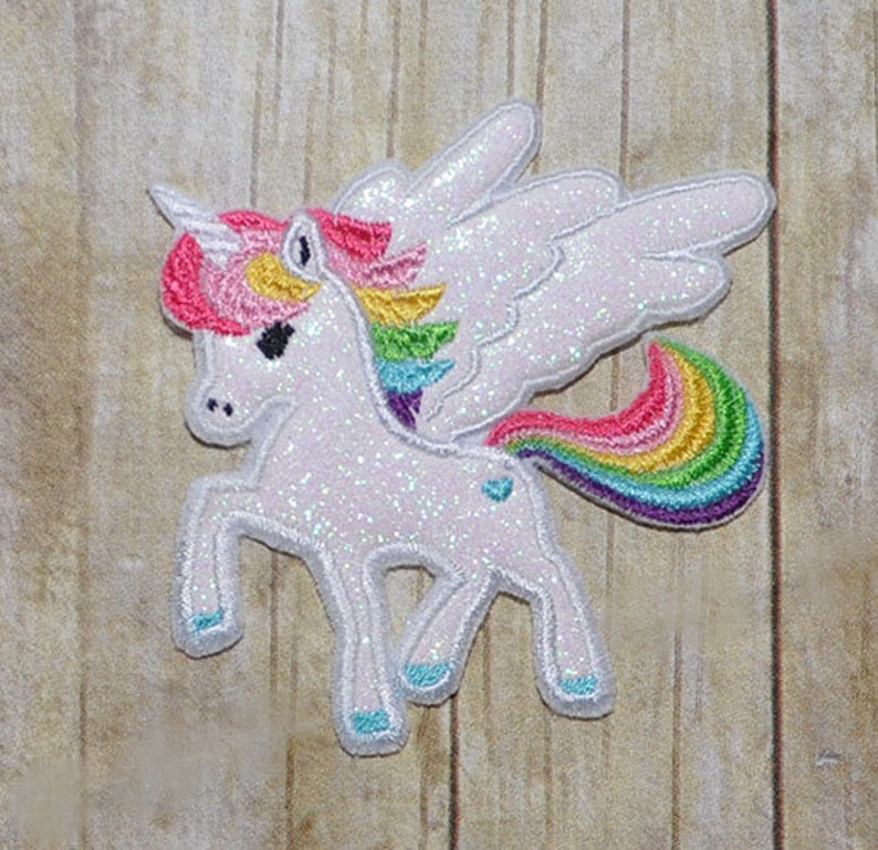 Unicorn Applique Embroidery Design Instant Download Etsy