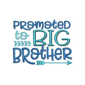 Promoted to Big Brother Arrow Embroidery Design- Instant Download