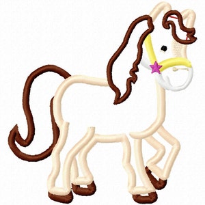 Horse Applique Embroidery Design- Instant Download