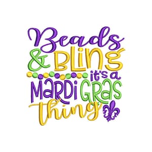 Beads and Bling Machine Embroidery Design - Instant Download