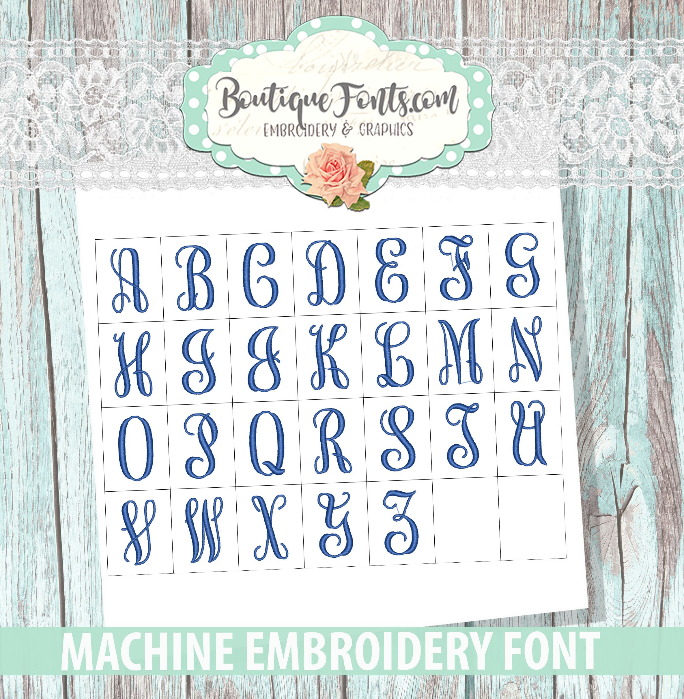 Interlocking Monogram Embroidery Font Set - Instant Download - Etsy