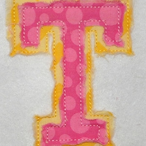 Double Raggy Applique Varsity Font- Instant Download