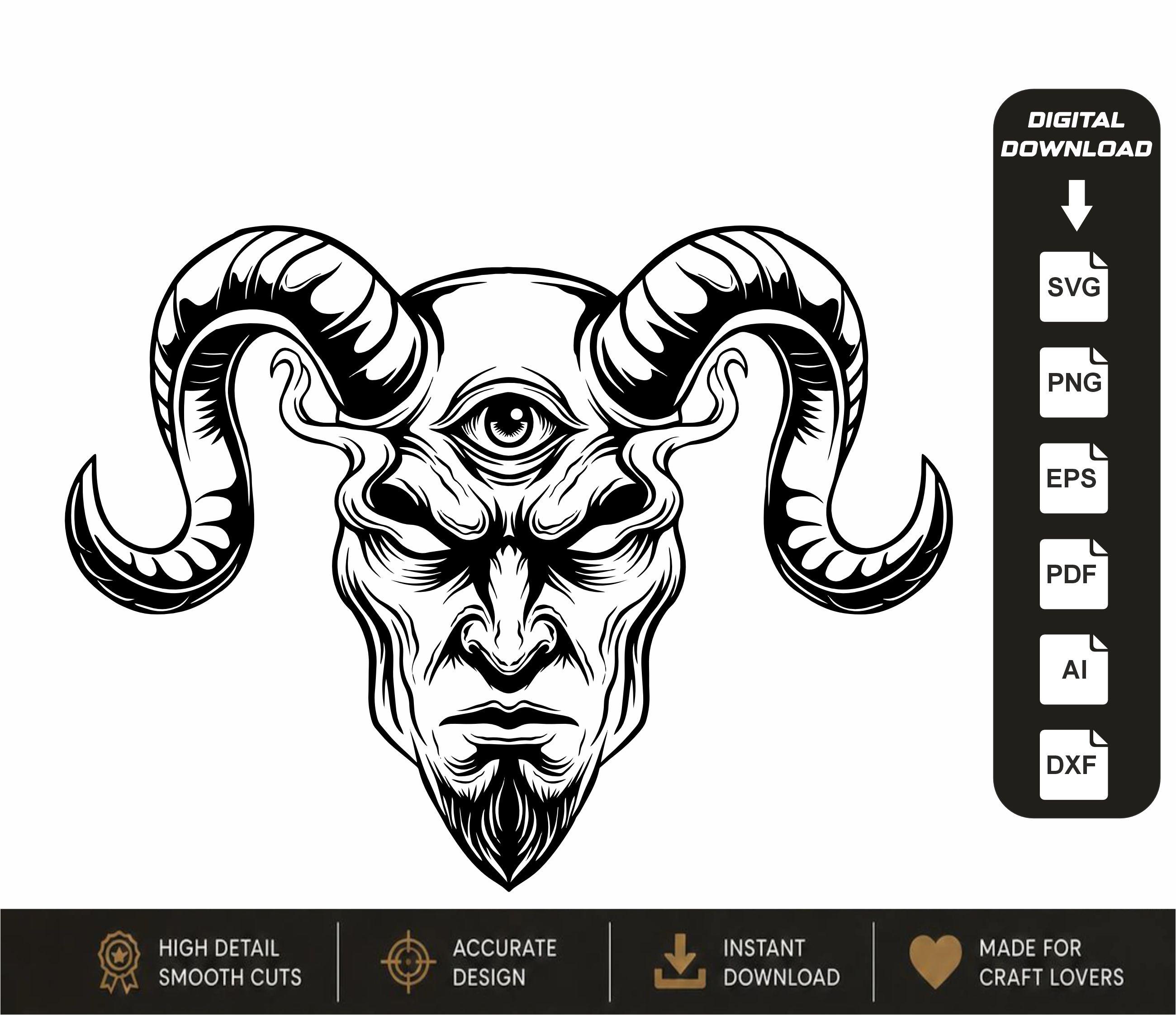 Goat demon tattoo - Etsy 日本
