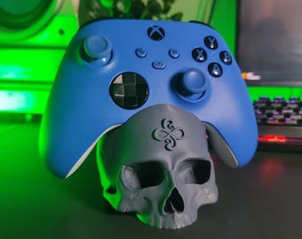 Skull Xbox Controller Stand, Controller Holder, 3D Printed Gaming Desk Decor