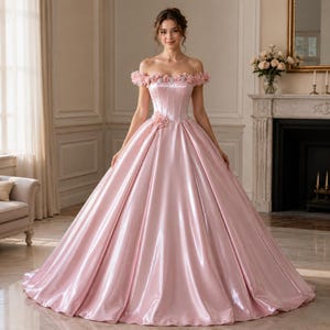etsy pink prom dress Pink Prom Gown
