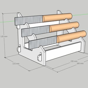 Universal 3 Tier Display Stand SVG | Laser Cut Files for 3mm & 5mm MDF Stiplex | Collectible Acrylic Holder | Pen Marker Organizer DXF image 1