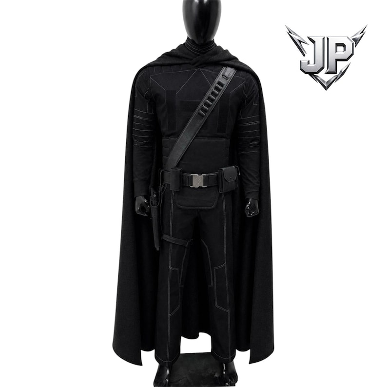 Din Djarin Mandalorian Cosplay Costume | Star Wars Beskar Flight Suit with Cape & Belt image 3