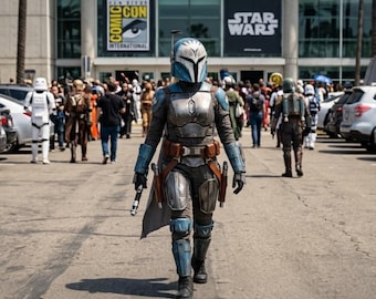 Bo-Katan Kryze Fliegeranzug für Frauen | Mandalorianische Rüstung Unterzieher | 3-teiliges Star Wars Cosplay Kostüm