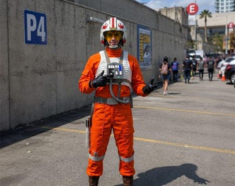 Star Wars X-Wing Pilot Costume | Rebel Alliance Flight Suit with Vest | Adult Cosplay Outfit | Custom Fit