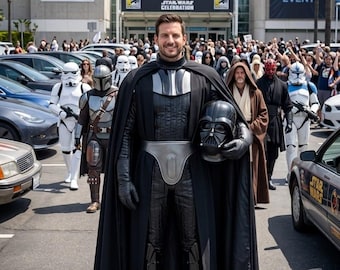 Darth Vader Erwachsenenkostüm | Star Wars Cosplay Outfit | Sith Lord Halloweenkostüm für Herren