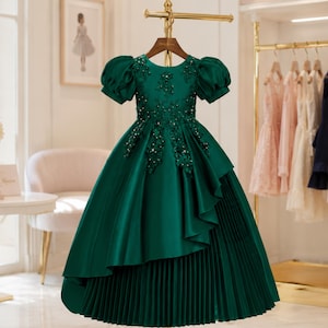luxury dress for birthday Pageant Dresses Customized Birthday Dress Custom Made Luxury Crystal  Handmade Flowers Dress Beading Women