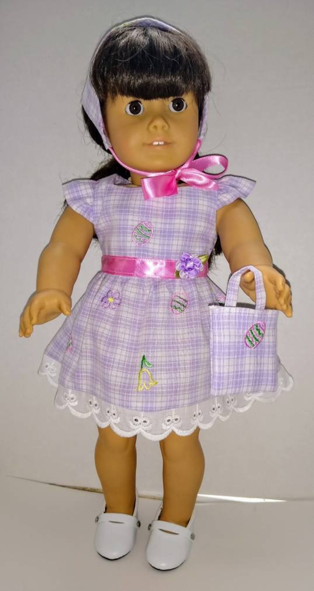 American girl hotsell purple plaid dress