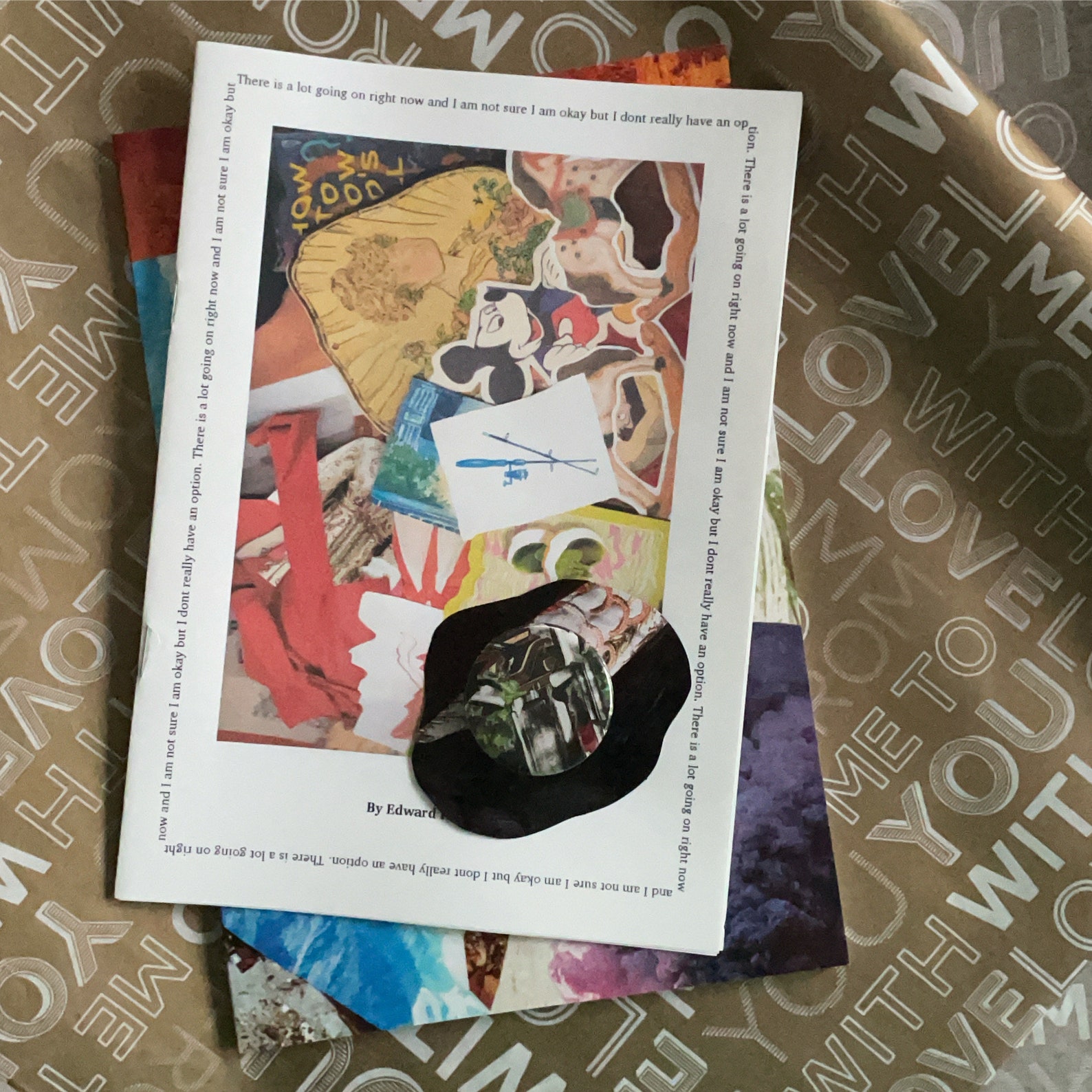 Zine Pack Collage Books and Badge/ Handmade Design / Art Etsy