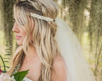 Boho Bachelorette Veil - Bachelorette Veil - Boho Veil - Boho Headband - Bachelorette Party Veil - Bachelorette Party