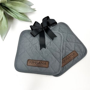 Personalized Kitchen Gift Set, Corporate Gift Set, Housewarming Gift, Pot Holder Oven Mitt Set