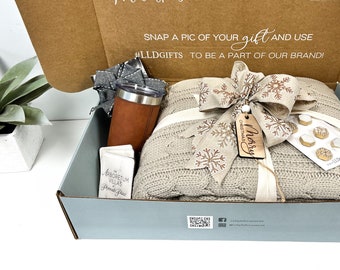 Personalized Blanket & Tumbler Gift Set - Warm and Cozy