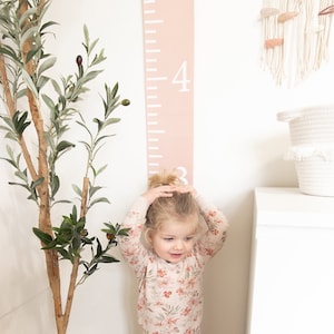 Personalized Growth Chart for Kids Fabric Height Chart Baby Nursery Decor Wall Art Gift for Her Baby Shower Gift