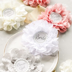 Bridal Party Pins  Flower