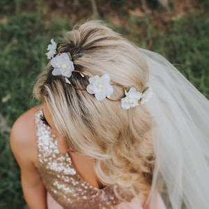 Boho Flower Crown Wedding Wreath Birthday Gift Fairycore Tiara Rustic Headpiece Halo Hair Accessories Woodland Gift Bachelorette Party