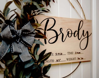 baby door announcements for hospital