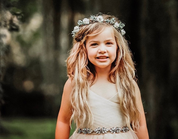Rustic Flower Crown: Boho Wedding Headpiece, Fairycore Hair Wreath