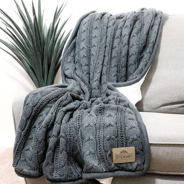 Cable Knit Blanket main image 1