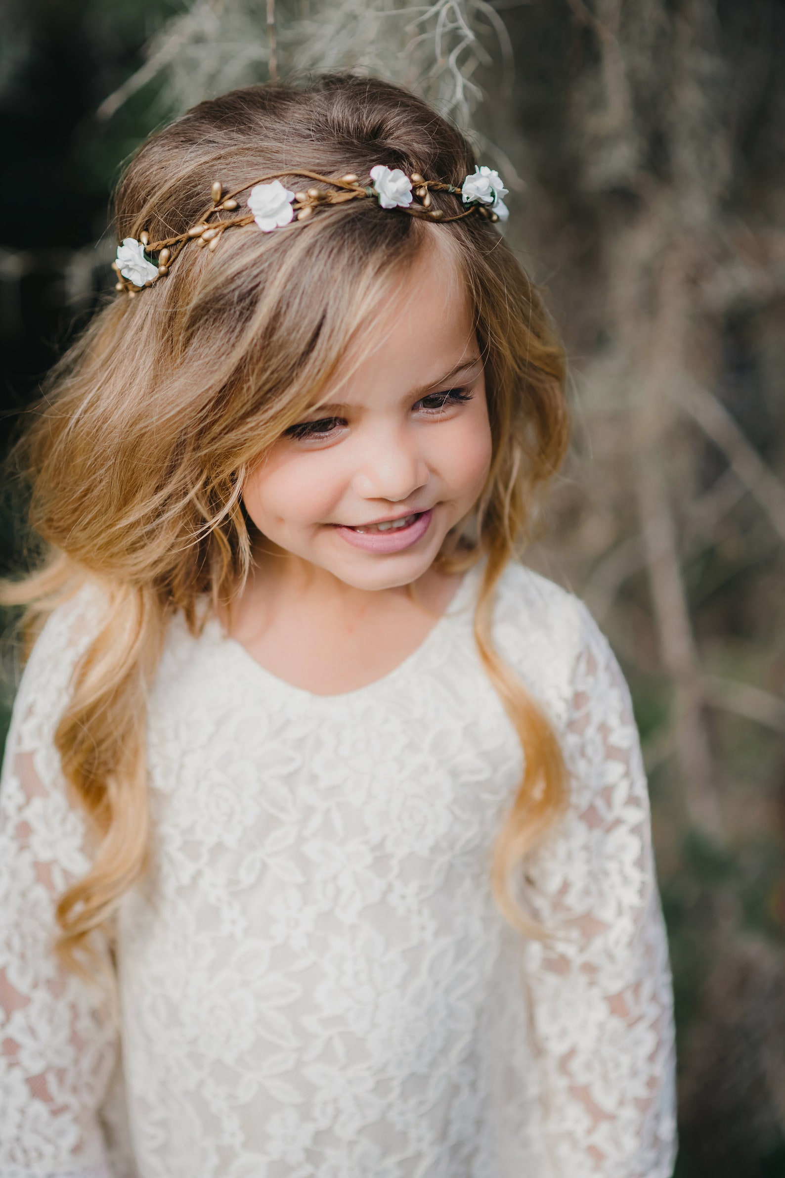 Child Flower Crown Flower Girl Flower Crown Wreath Bridal Headpiece