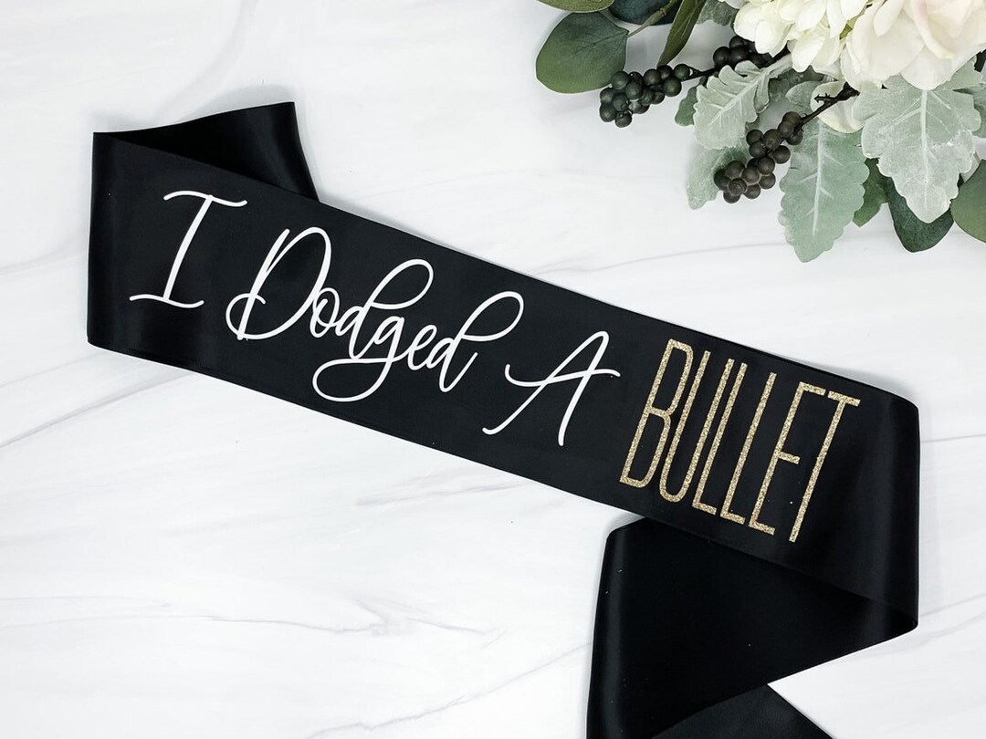 Fascia Personalizzata Divorziati - Nastro In Raso Nero E Oro Per Feste E Addii Al Nubilato - Foto 3