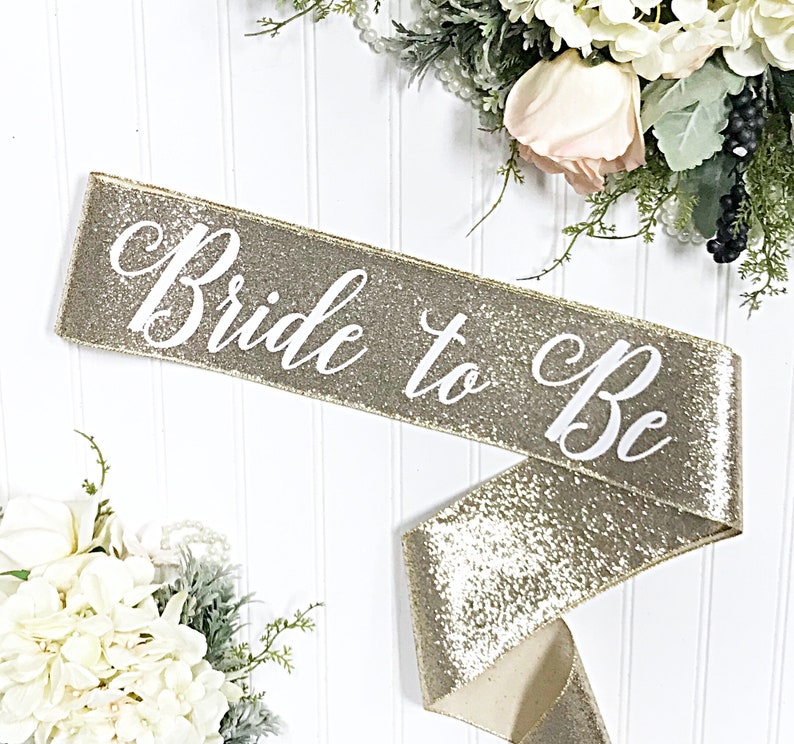 Glitter Bachelorette Sash Bachelorette Party Future Mrs. Sash Bride Sash Bachelorette Party Sash Rose Gold Glitter Sash image 4