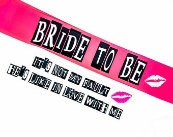 Satin Mean Girls Bachelorette Sash - Bachelorette - Bachelorette Gift - I'm A Cool Bride - Mean Girls Bachelorette Sash