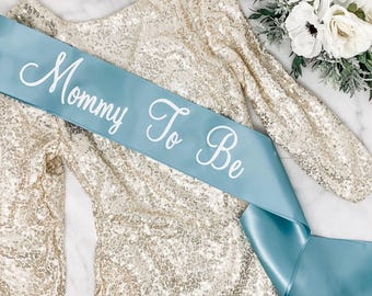 Baby Shower Sash  Mommy to Be   Satin