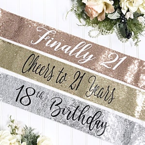 Birthday Sash  Sequin