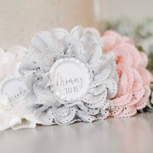 Baby Shower Pins  Mommy to Be Pin  Flower