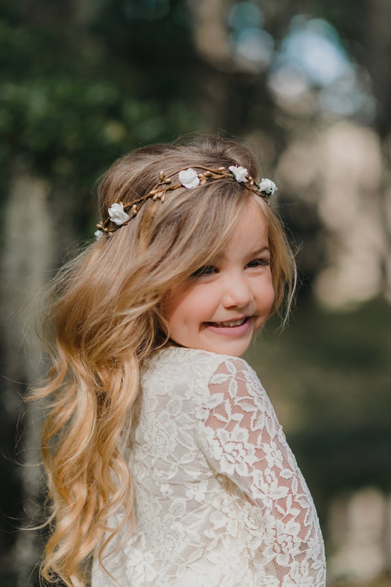 Boho Floral Tiara, Crown, Headband Unique Vintage Bridal Headband Bridesmaid Bridal Headband Boho Bride Headpiece Wedding Headdress  main image 4