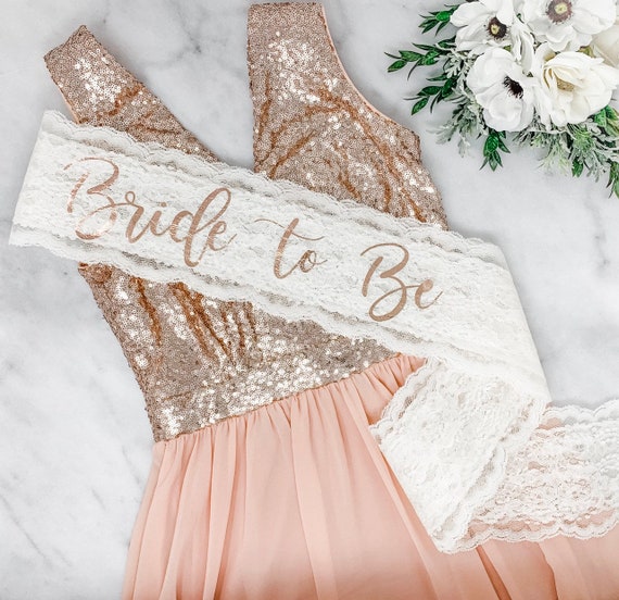 Lace Sash  Bride to Be Sash  Bachelorette Sash