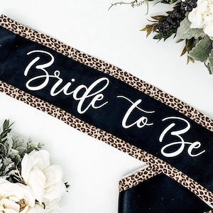 Custom Bachelorette Sash  Leopard