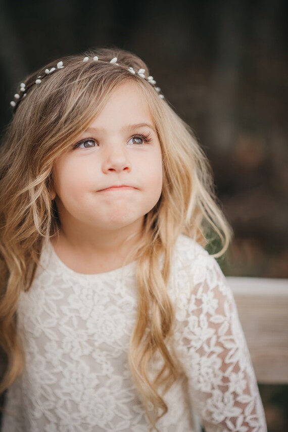 Child Flower Crown Flower Crown Wreath Simple Flower Crown Etsy