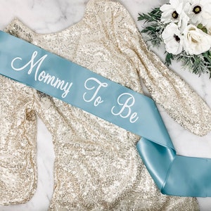 Ceinture pour baby shower, future maman satinée