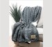 HEAVYWEIGHT Personalized Blanket - Cable Knit Monogram Blanket - Plush Monogrammed Sherpa Blanket with name - Personalized Gift - STYLE 301 