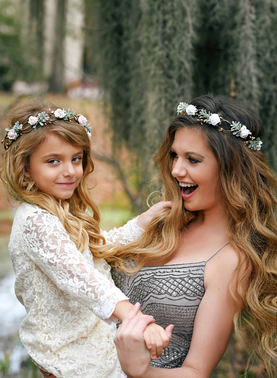 Lito Children's Wear Crystal Flower Crown Veil