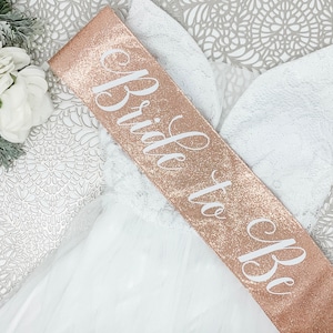 Glitter Bachelorette Sash Bachelorette Party Future Mrs. Sash Bride Sash Bachelorette Party Sash Rose Gold Glitter Sash image 5