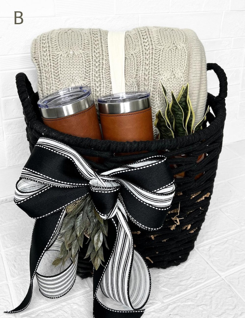 Luxury New Home Gift Basket Personalized Housewarming Gift Faux Fur ...