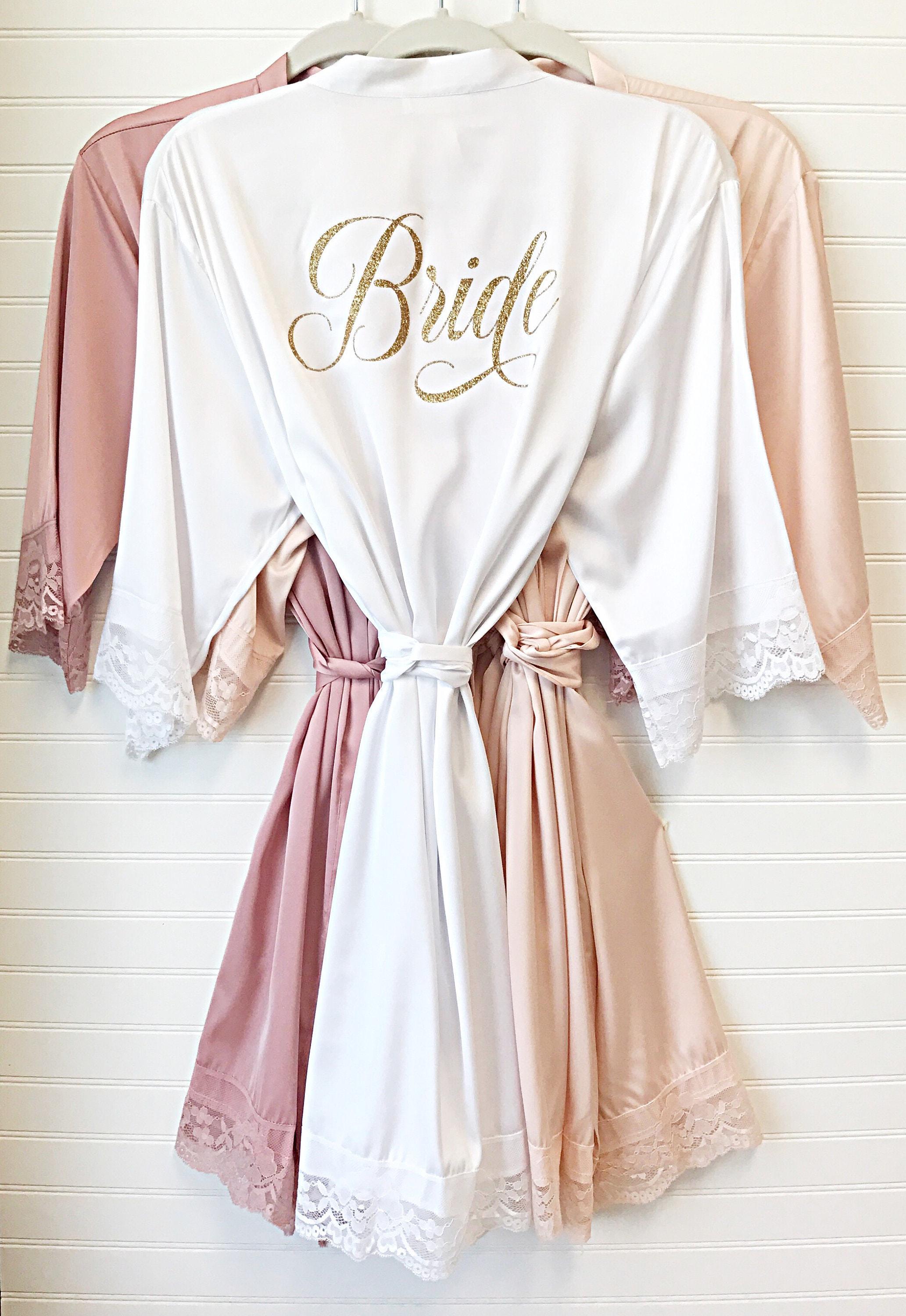 Rose Gold Silk Bridesmaid Dresses - Etsy