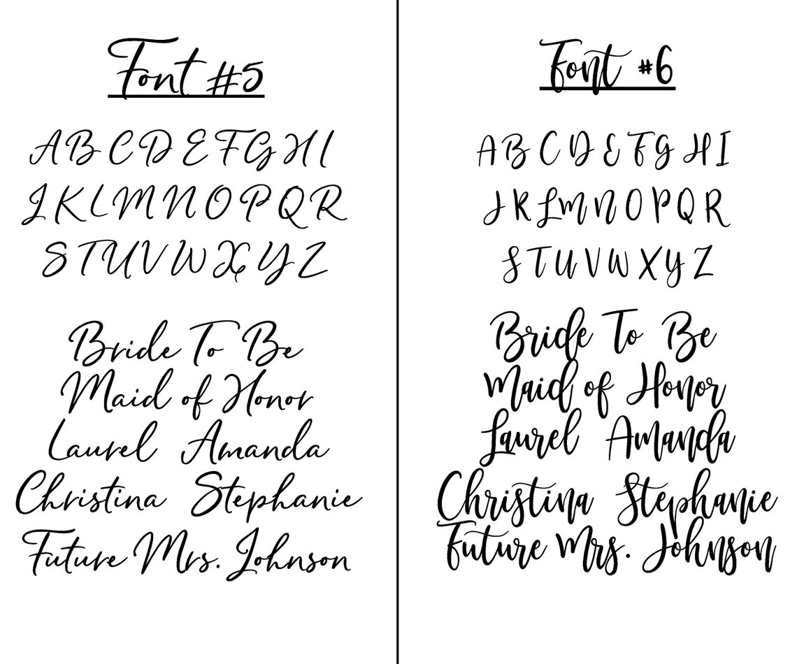Complete List of Fonts Including All Characters NOT FOR | Etsy