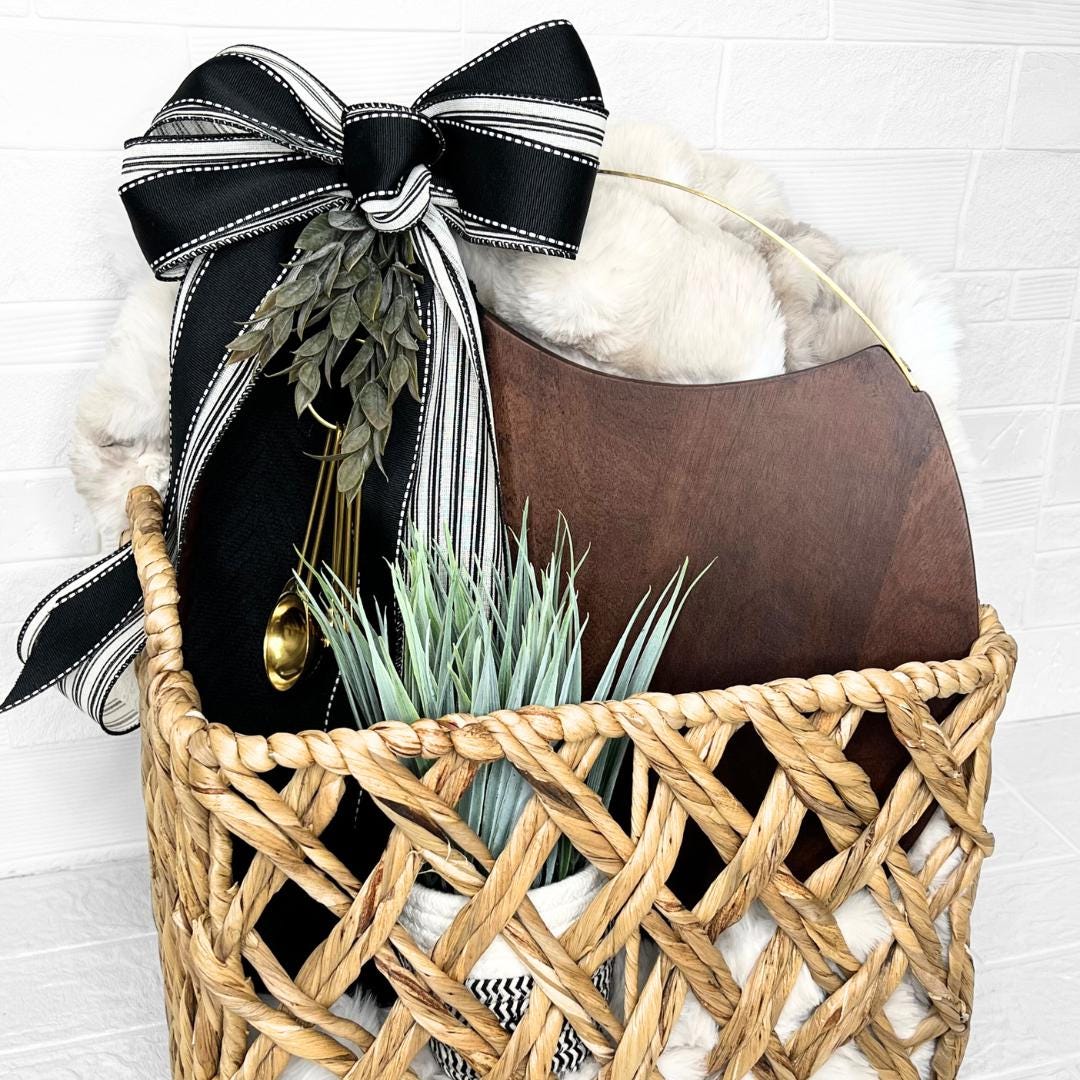 Luxury New Home Gift Basket Personalized Housewarming Gift Faux Fur ...