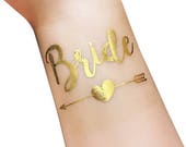 CLEARANCE - Bachelorette Tattoos - Gold Foil Tattoos