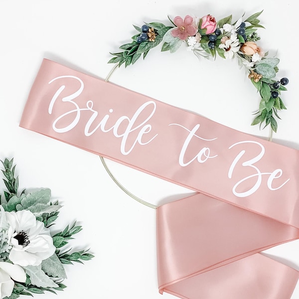 Bride to Be Sash, Bachelorette Sash, Satin Bride Sash for Bridal Shower, Future Mrs Bachelorette Party Sash, Personalized Bride Gift