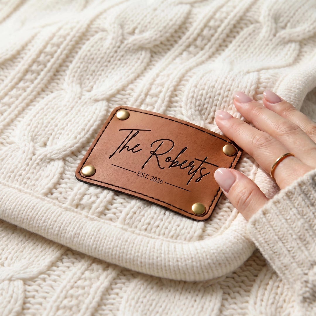 Luxury Personalized Cable Knit Blanket | Custom Sherpa Throw | Cozy Neutral Home Decor